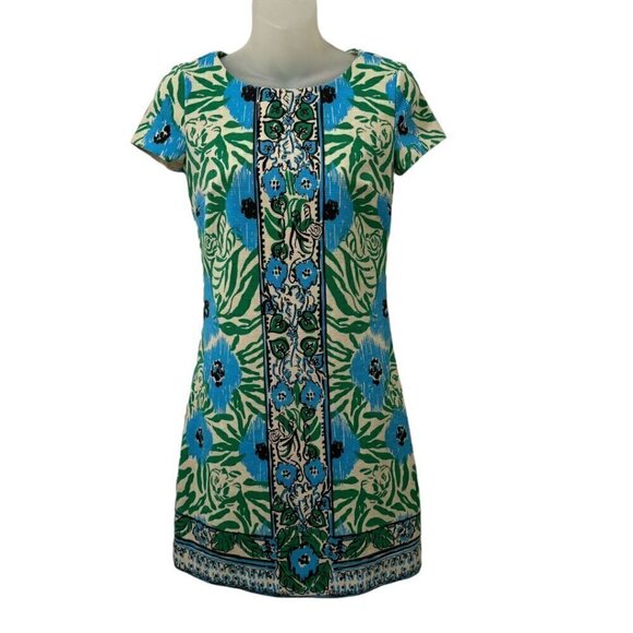 LILLY PULITZER $198 Layton Shift Dress in Sea Oat Ikatty Print Size XS - Picture 4 of 8
